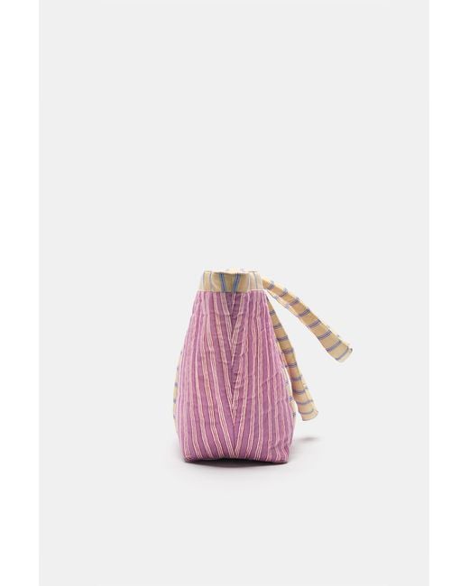 Pull&Bear Pink Shopper Mit Streifenmuster