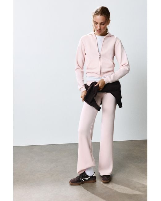 Pull&Bear Pink Zip-Up Hoodie