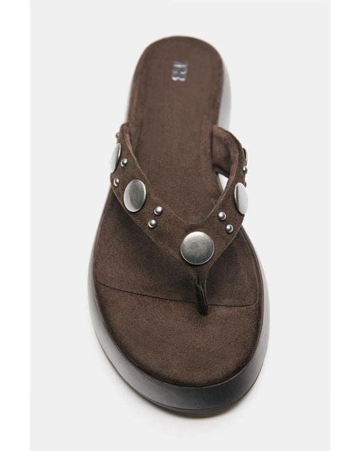 Pull&Bear Pink Studded Sandals