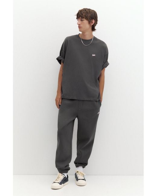 Pull&Bear Black Stwd Joggers for men