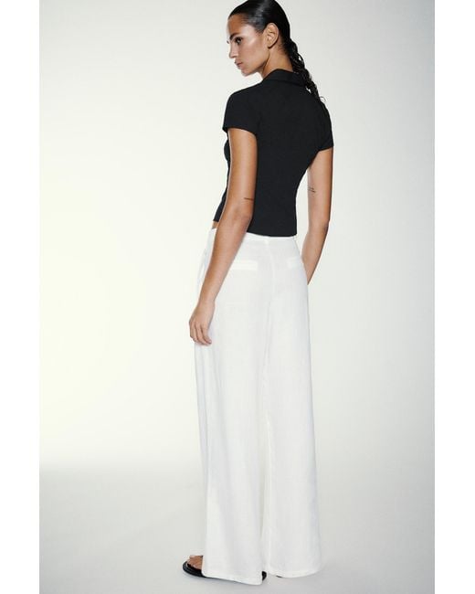 Pull&Bear Black Fitted Toggle Shirt