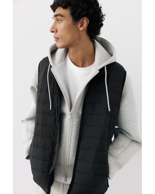 Pull&Bear Gewatteerde Bodywarmer in het Black voor heren