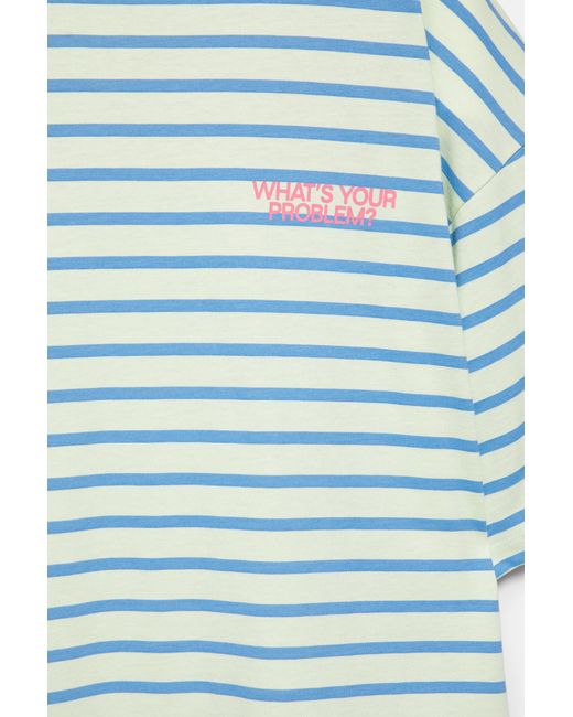 T-Shirt Oversize Rayé Pull&Bear en coloris Blue