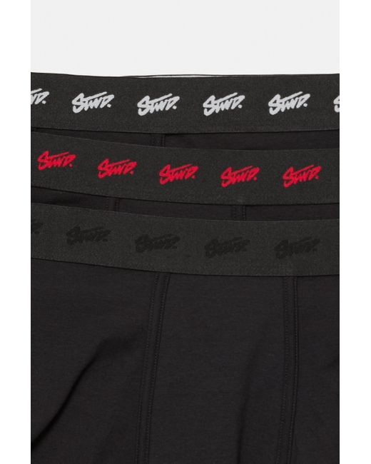 Pull&Bear Black Pack Of 3 Boxers With Small Logo for men