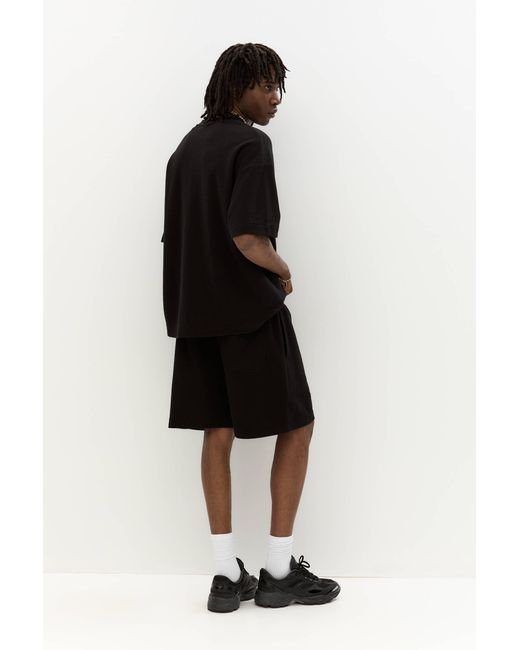 Pull&Bear Jogger-Bermudas Mit Diagonalem Strukturmuster in Black für Herren