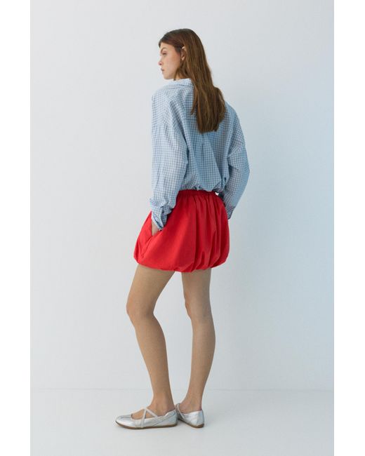 Pull&Bear Rode Balloon Minirok in het Red