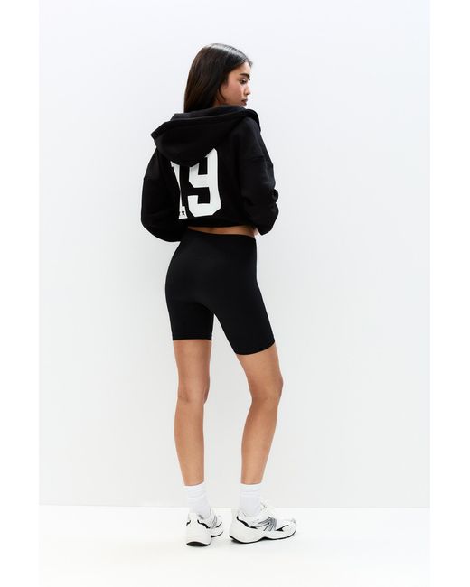Pull&Bear White Seamless Ribbed Cycling Shorts