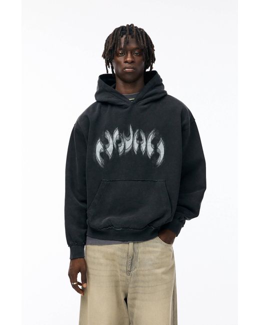 Pull&Bear Black Stwd Hoodie for men