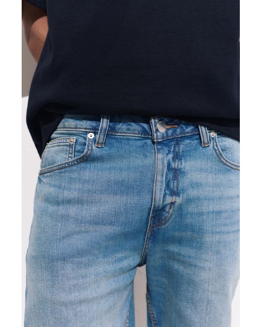 Bermuda Jeans Slim Basic di Pull&Bear in Blue da Uomo