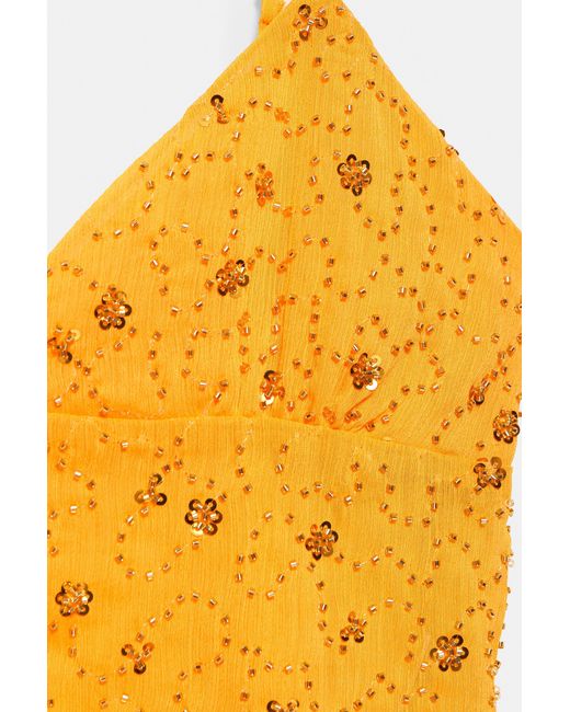 Top Con Paillette di Pull&Bear in Orange