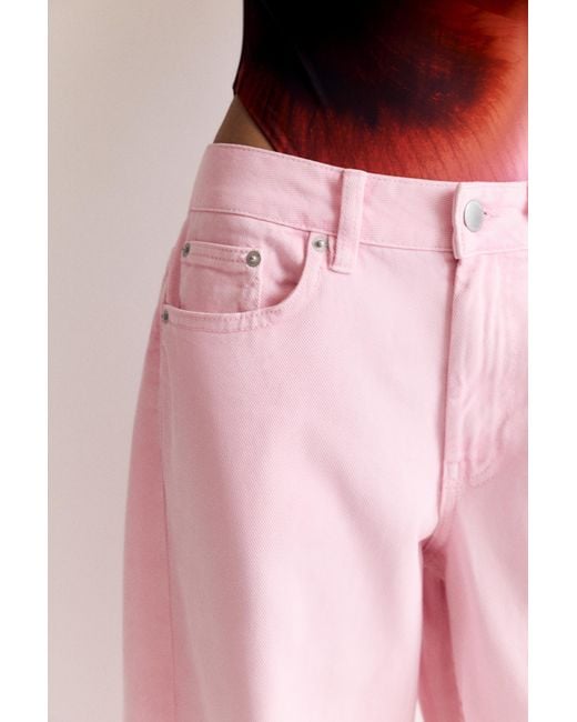 Pull&Bear Pink Barrel Jeans