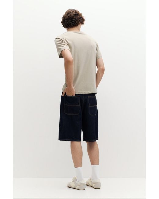 Pull&Bear Natural Slim Fit Basic T-Shirt for men