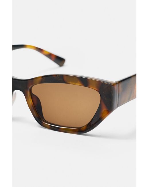 Pull&Bear White Tortoiseshell-Effect Cat Eye Sunglasses
