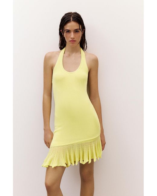 Pull&Bear Multicolor Asymmetric Knit Halter Dress