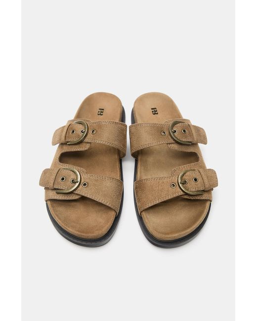 Pull&Bear Blue Buckle Sandals