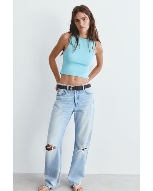 Pull&Bear Blue Tank Top