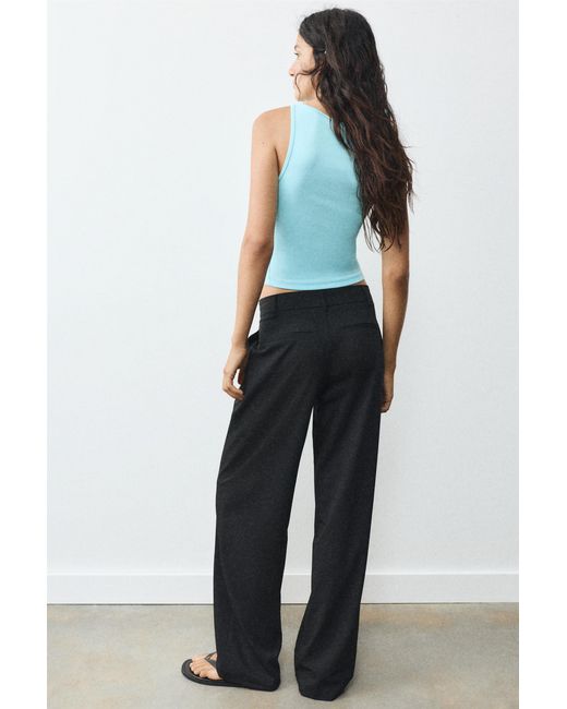 Pull&Bear Tanktop Met Boothals in het Blue
