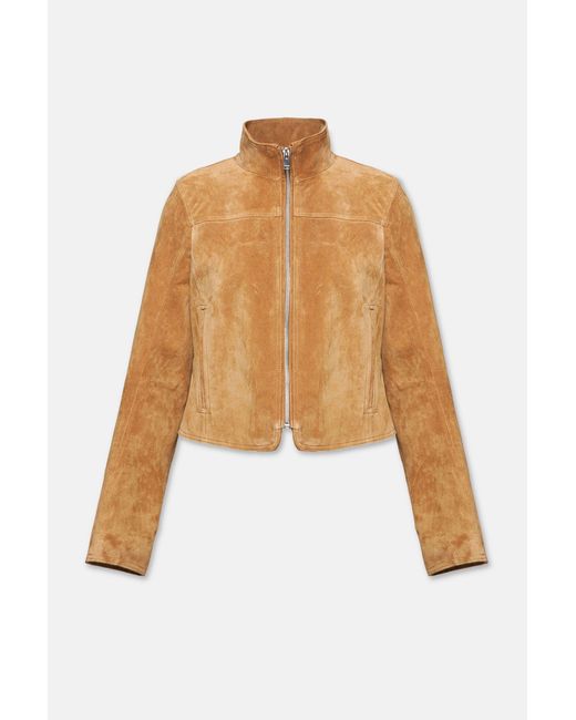 Pull&Bear Natural 100% Suede Leather Jacket