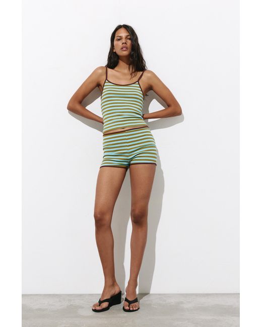 Short À Rayures Côtelées Pull&Bear en coloris Blue