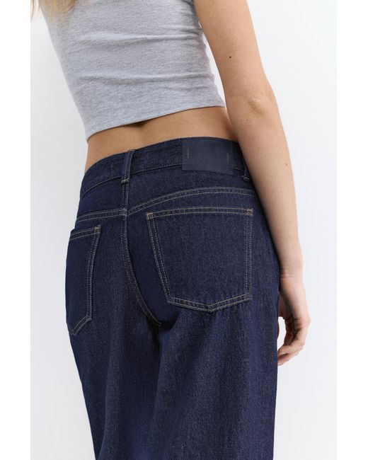 Pull&Bear Blue Low-Rise Culottes Jeans