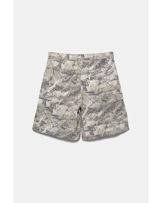 Bermuda Cargo Ripstop di Pull&Bear in White da Uomo