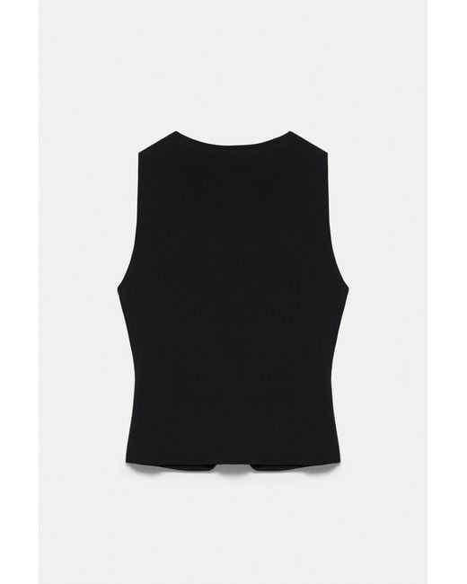 Pull&Bear Blue Cut-Out Embellished Top