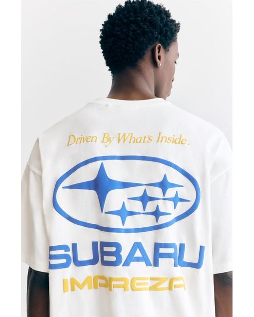 Pull&Bear Wit Subaru T-Shirt in het Gray voor heren