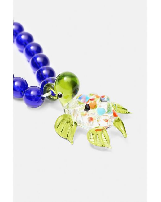 Pull&Bear Blue Pleasures X Stwd Bead Necklace