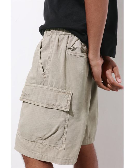 Pull&Bear Gray Ripstop Cargo Bermuda Shorts for men