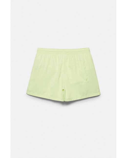 Pull&Bear Green Basic Swimming Trunks for men