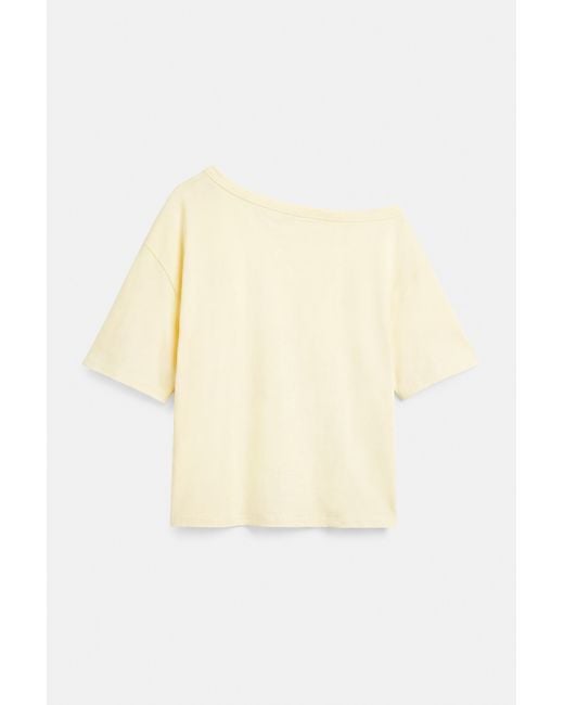 Pull&Bear Blue Asymmetric Short Sleeve T-Shirt