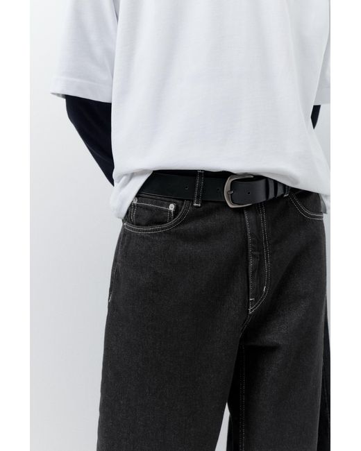 Pull&Bear Black Baggy Balloon Jeans for men