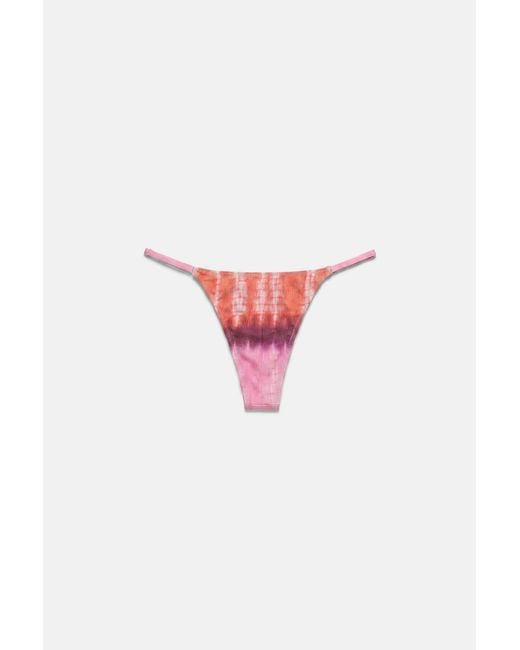 Pull&Bear Blue Tie-Dye Bikini Bottoms