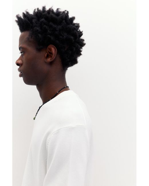 Pull&Bear Natural Short Sleeve Jumper for men