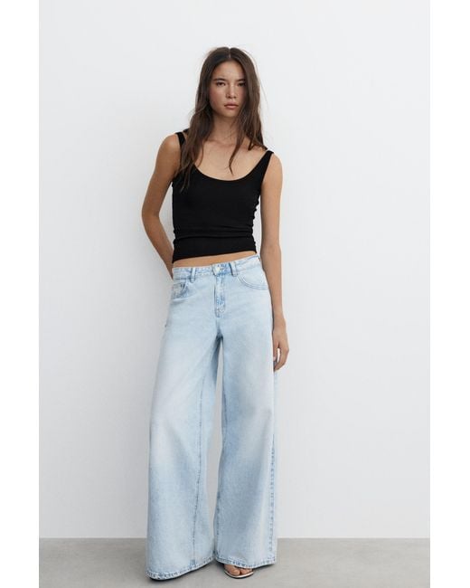 Pull&Bear Tanktop Met Modal in het Black