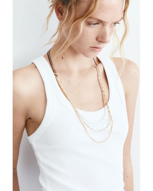 Pack Collane Con Barrette di Pull&Bear in White