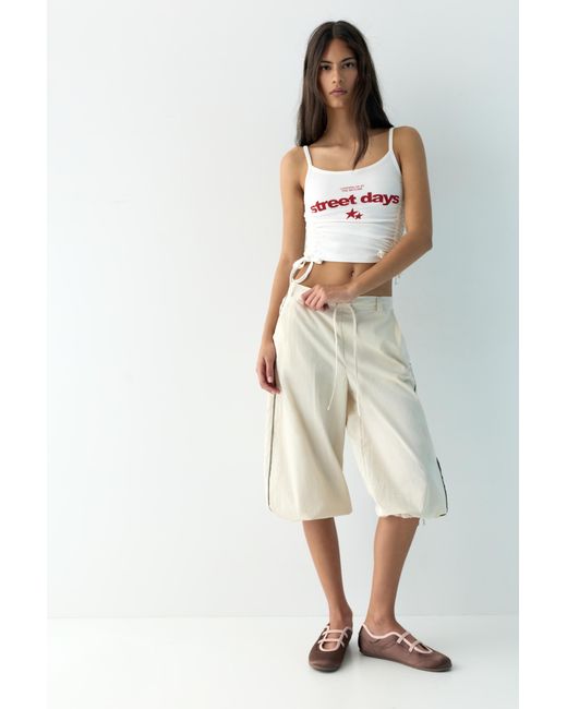 Pull&Bear Multicolor Strappy Top With Side Gathering