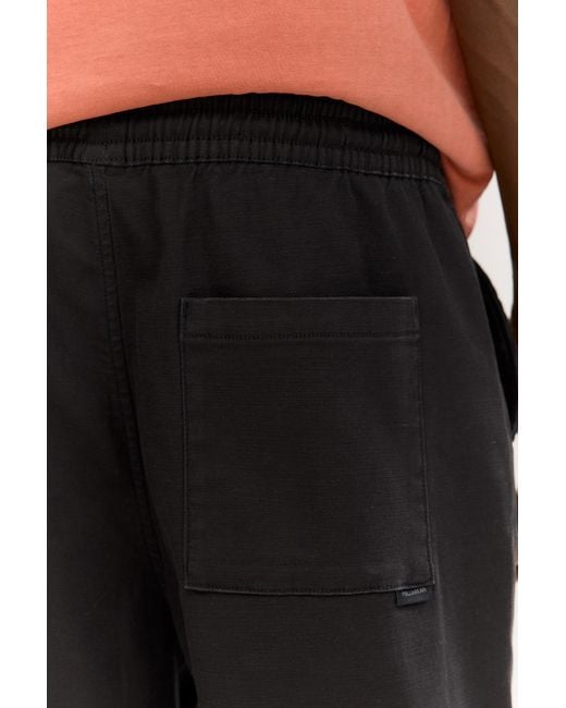 Pull&Bear Black Basic Bermuda Shorts With Drawstrings for men
