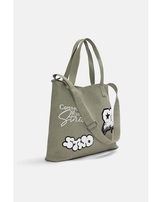Pull&Bear Stwd-Shopper-Tasche in Green für Herren