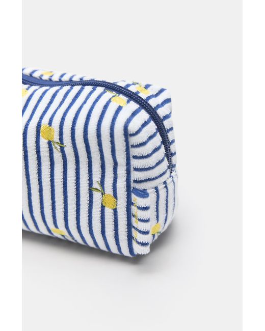 Beauty Case A Righe di Pull&Bear in Blue