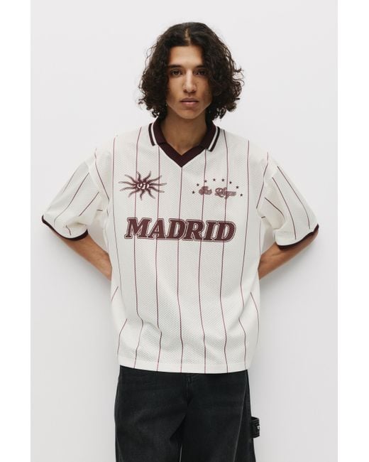 Pull&Bear Natural Stwd Madrid Football T-Shirt for men