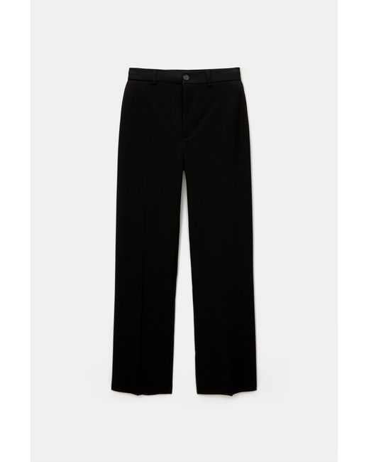 Pull&Bear Blue Smart High-Waist Straight-Leg Trousers