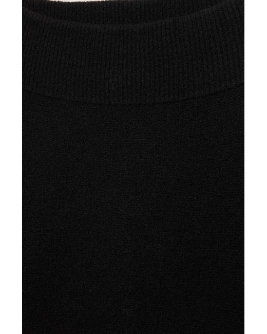 Pull&Bear Black Soft Knit Bardot Jumper