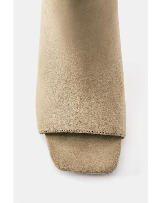 Bottines À Talon Ouvert Pull&Bear en coloris Natural