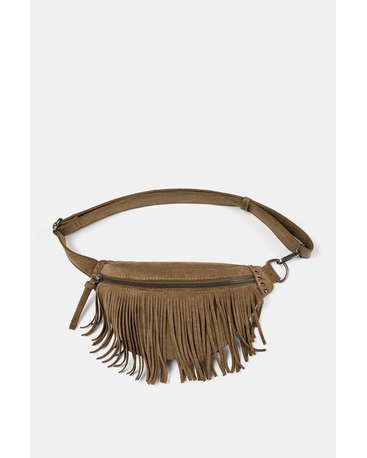 Pull&Bear Brown Gürteltasche Mit Fransen