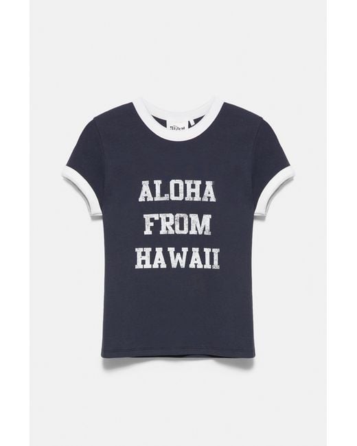 Pull&Bear Blue Lilo & Stitch Regular Fit T-Shirt