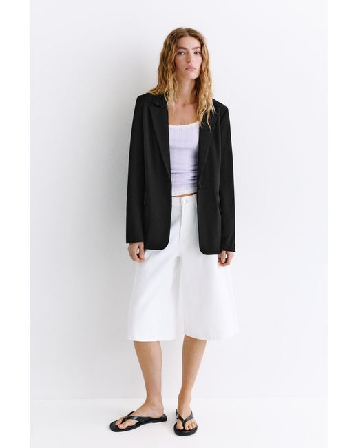 Pull&Bear Black Basic Blazer