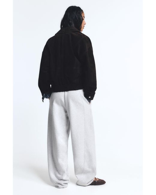 Pull&Bear White Barrel Fit Tracksuit Trousers