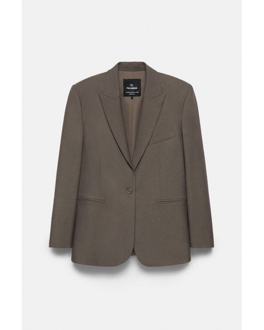 Pull&Bear Oversized Blazer in het Black