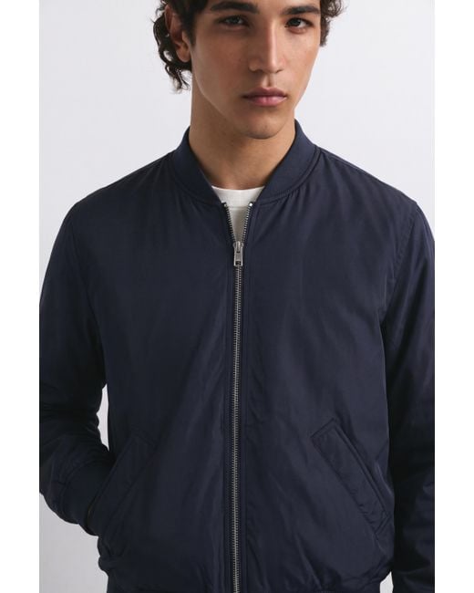 Pull&Bear Gewatteerd Bomberjack in het Blue voor heren
